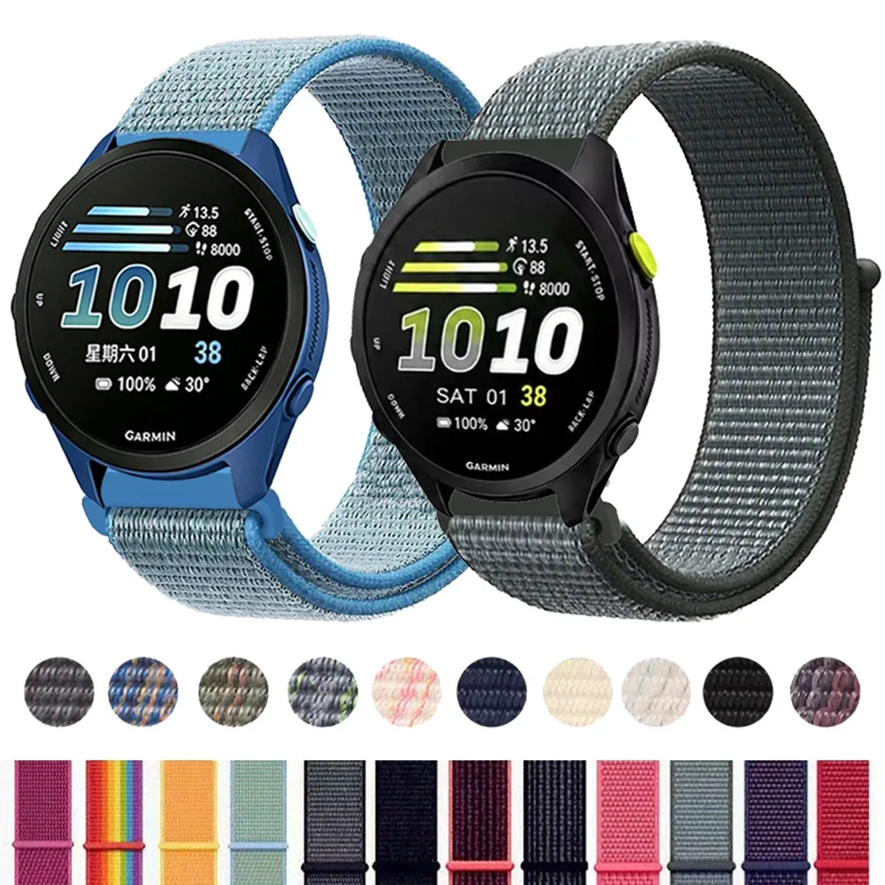 20mm 22mm Nylonarmband für Garmin Forerunner 170 70 165 965 265 970 570 55 Geflochtenes Ersatzband für Garmin Venu 4 45mm Correa