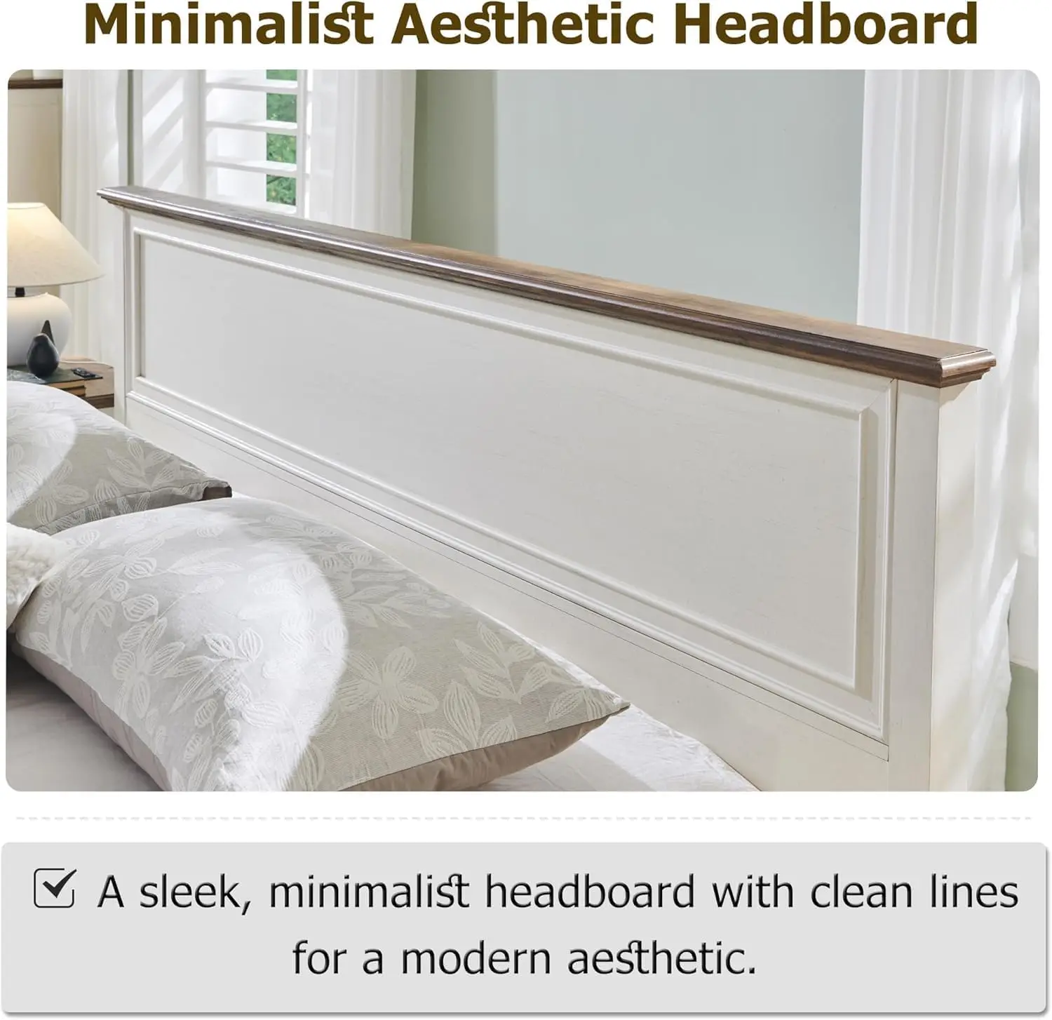 سرير كوين للمزرعة مع لوح أمامي ومقعد تخزين، سرير بمنصة خشبية ريفية مع صندوق تخزين 64 بوصة مع 4 أدراج تخزين كبيرة