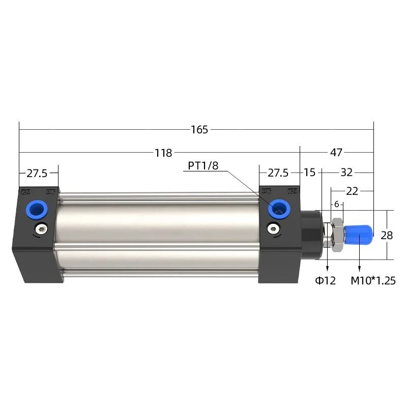 SC standard cylinder complete set small pneumatic 32 large thrust customization