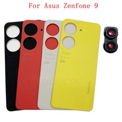 Battery Cover Rear Door Case Housing For Asus Zenfone 9 Back Cover with Adhesive Sticker Logo Repair Parts