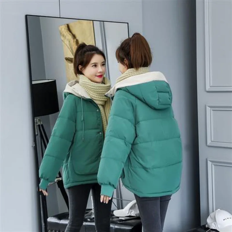 Oversize Thick Casual Hooded Sustans Parkas Cotton Winter Jackets For Women Long Down Coats Korean Fashion Office Lady Clothes