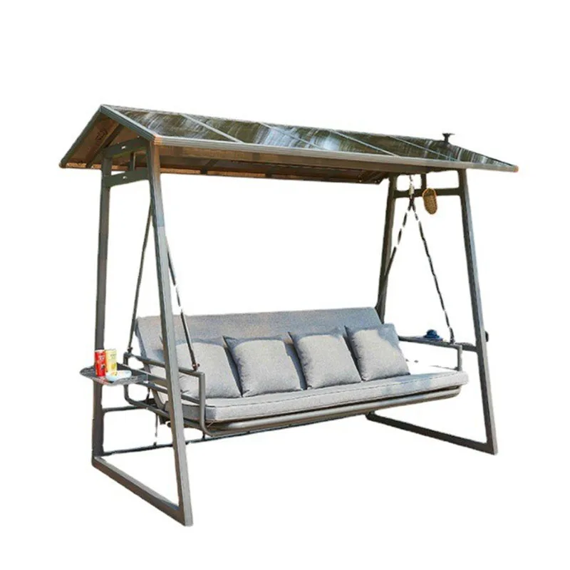 

Современные уличные качели из литого алюминия для дома, балкона, виллы, двора, спортзала, парка, школы, зала – двойные подвесные