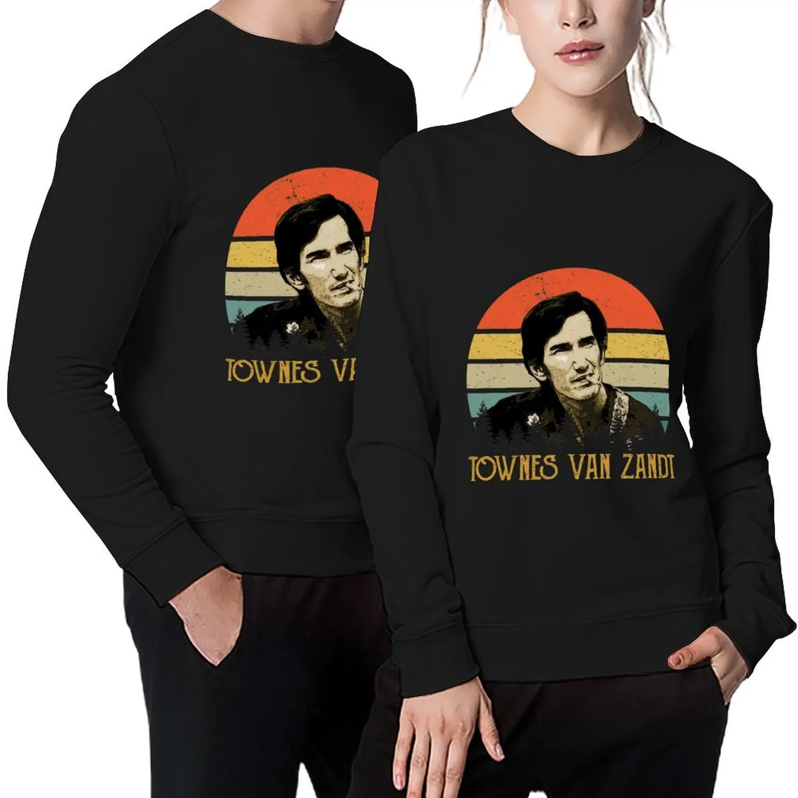 

Townes Van Zandt Retro Outlaw Country Tribute Pullover mens clothes korean autumn clothes tracksuit men sweatshirt