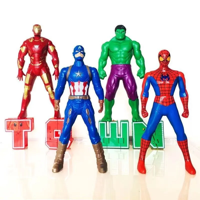 

18 Cm Marvel Toys Marvel Anime Figures Spiderman Hulk Action Figure Iron Man Cartoon Kids Toy Christmas Gift Dolls Toy gift