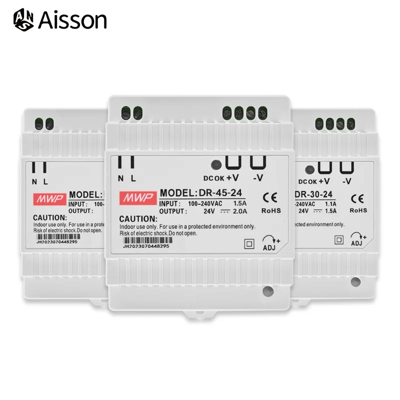 DR-45 45W Industrial DIN Rail Switching Power Supply Input 100-240V AC Output DC 5V 12V 24V 2A 4A 5A For Led Strip CCTV