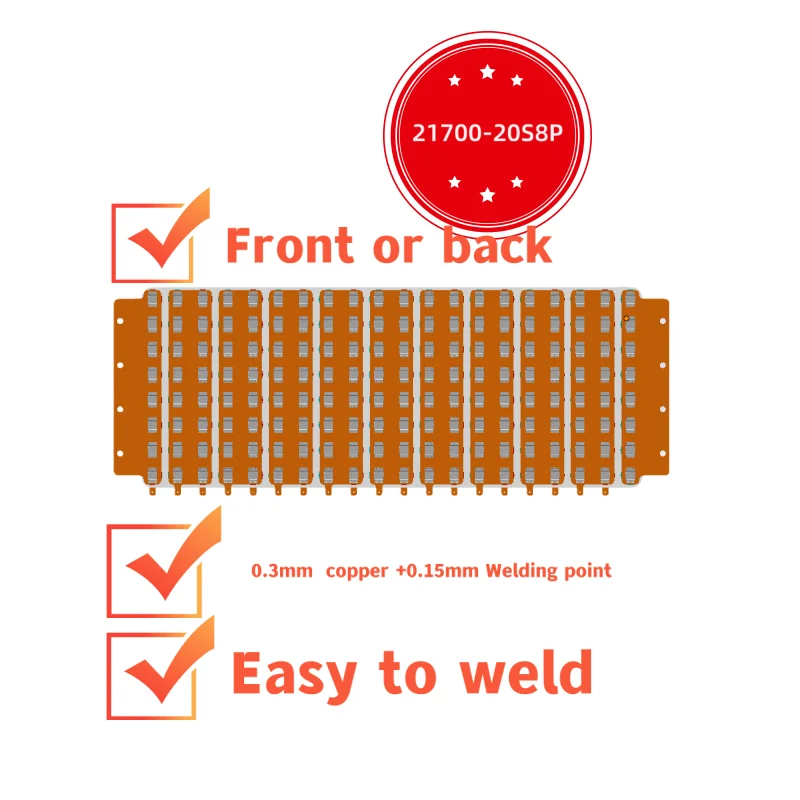 72V Off-Road Electric Bicycle Copper Bar 20S8P 0.5mm Thickness High Overcurrent Customization Support 23mm Cell Welding strip