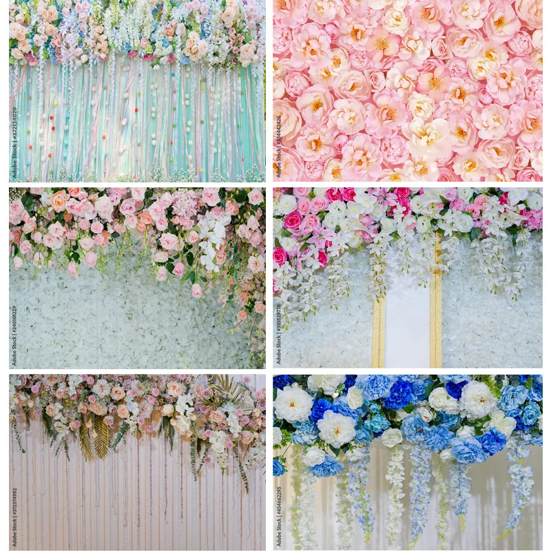 写真撮影用ビニールアクセサリー,花の壁,木,床,結婚式のパーティーのテーマ,写真スタジオの背景,22221, LLH-04