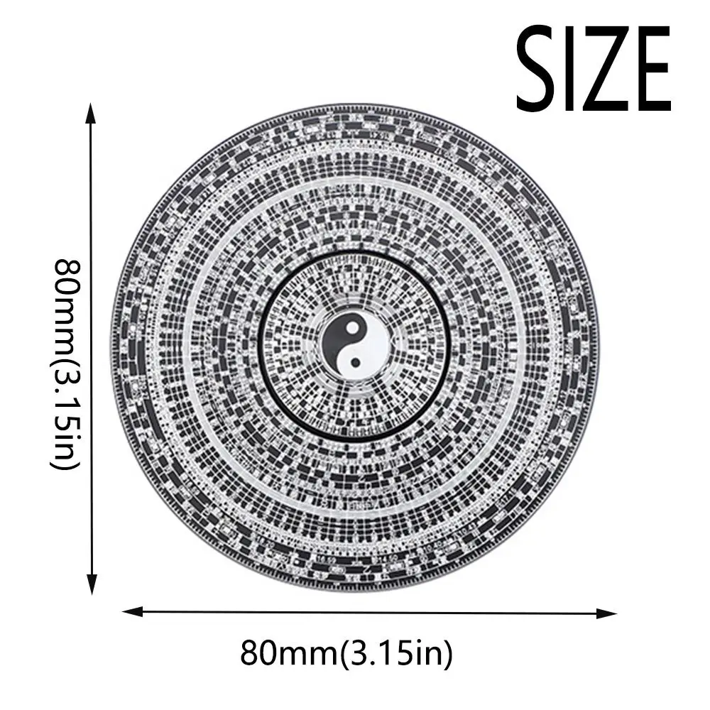 Unique Handheld Tai Chi Fingertip Gyro Aluminium Alloy Bagua Pattern Finger Spinner Retro Gift Zodiac Spinning Toys School