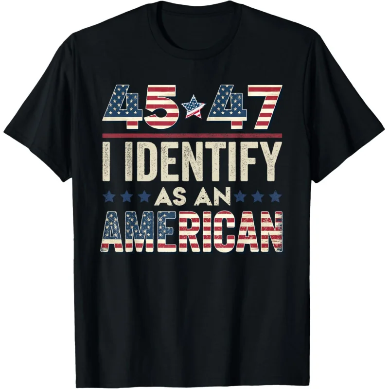 45 47 I Identify As An American Trump President 2024 T-Shirt