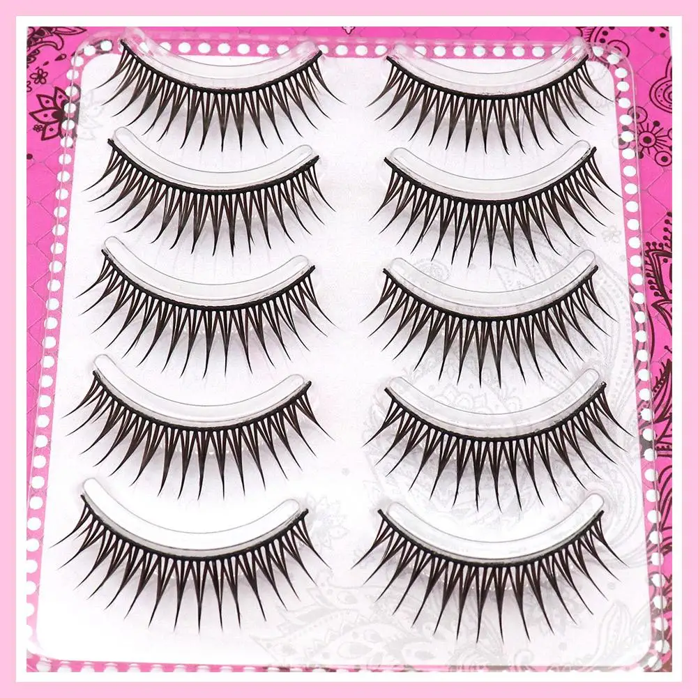 Pestañas postizas, pestañas Nautral, soporte de tallo duro, doble estilo, agrandar, pequeña herramienta de cómic, maquillaje de ojos, párpados del diablo F5D1