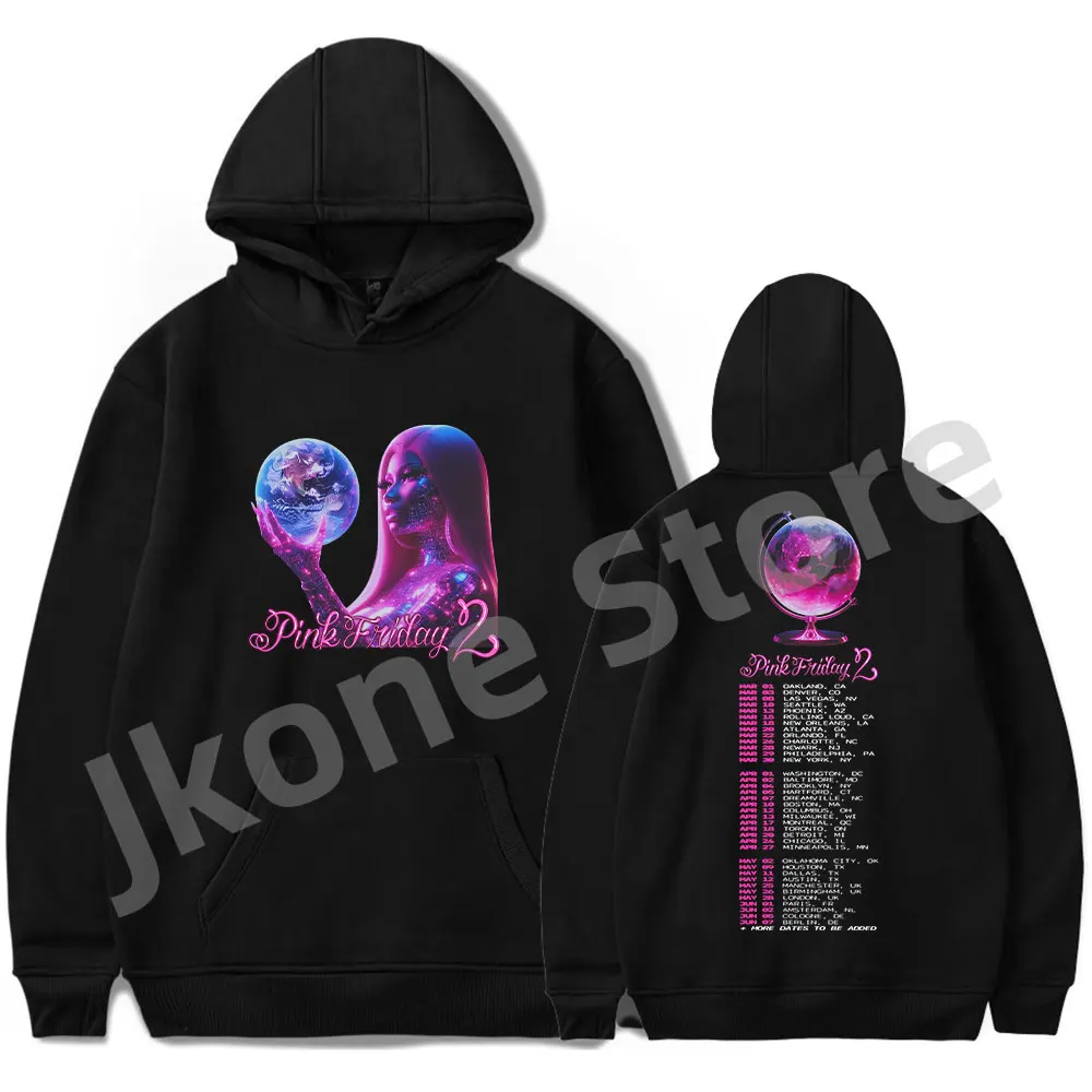 

Nicki Minaj Pink Friday 2 World Tour Merch Hoodies PF2 Logo Pullovers Women Men Fashion Casual HipHop Sweatshirts