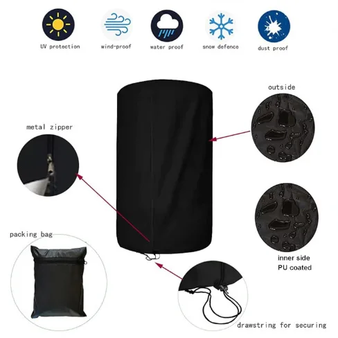 210D Waterproof Oxford Cloth, Car Tire Cover. Dustproof, Waterproof, Exposed to sunlight, Protects Tires and Delays Aging.