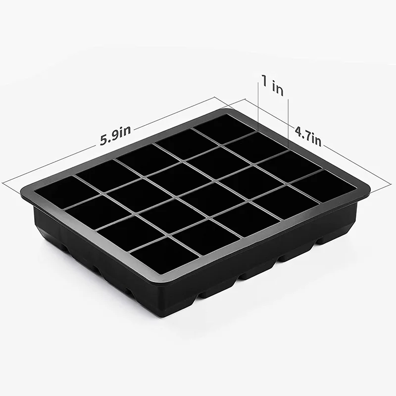 Silicone Ice Cube Trays 1inch Ice Tray Small Cube, 40 Cavities Square Ice Cube Mold for Chilling Cocktail Making