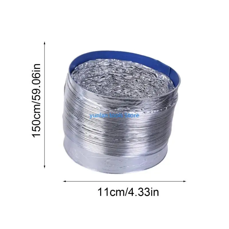 مجاري هواء من الألومنيوم خفيفة الوزن 50 رطل، ملحقات ماسورة عادم من الألومنيوم قابلة للتمديد