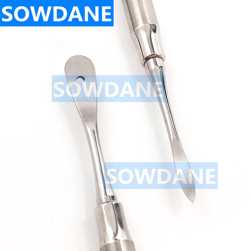 

Double Ends Dental Implant Periosteal Elevator Tool Serrated Tip for Reflecting and Retracting Splitter Separator Tip with Hole