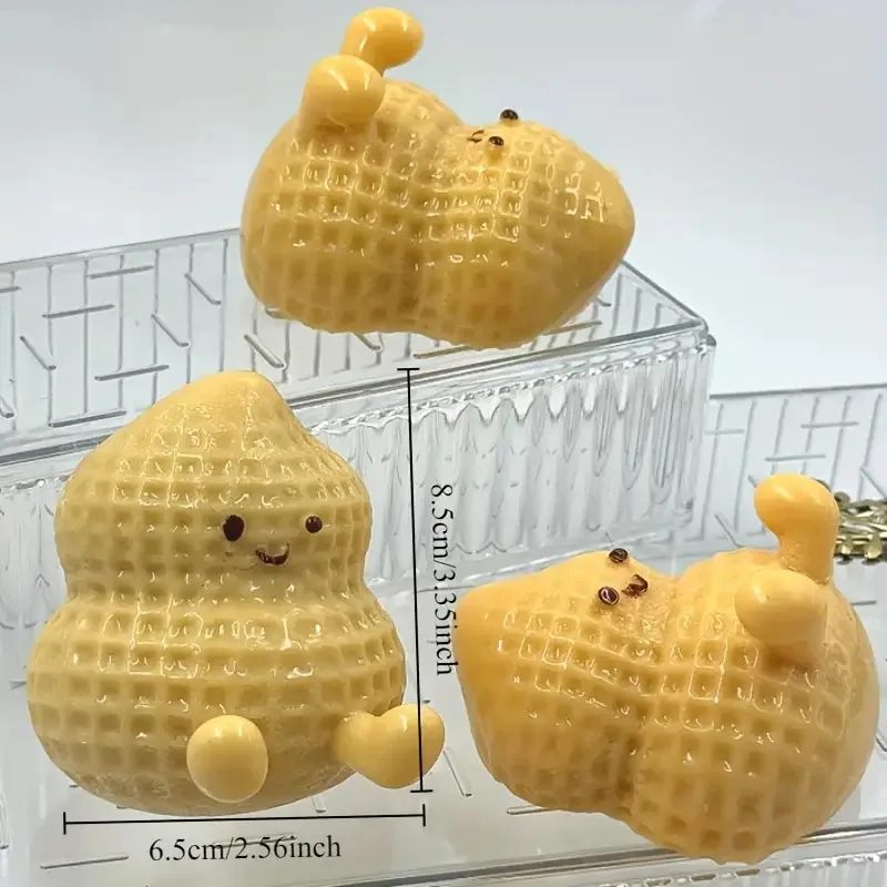 Erdnuss Silikon Kneten Stofftier Langsam Rebound Simulation Creme Kleber Langsam Squeeze Simulation Entlüften Artefakt Desktop Ornament