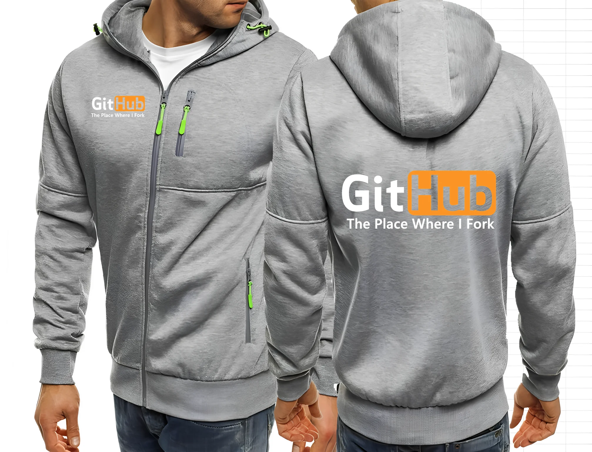 Github The Place Where I Fork برمجة ملابس الشارع الشهير للرجال مع قلنسوة بسحاب سترة بقلنسوة صلبة ملابس رجالية بغطاء للرأس في الهواء الطلق #5