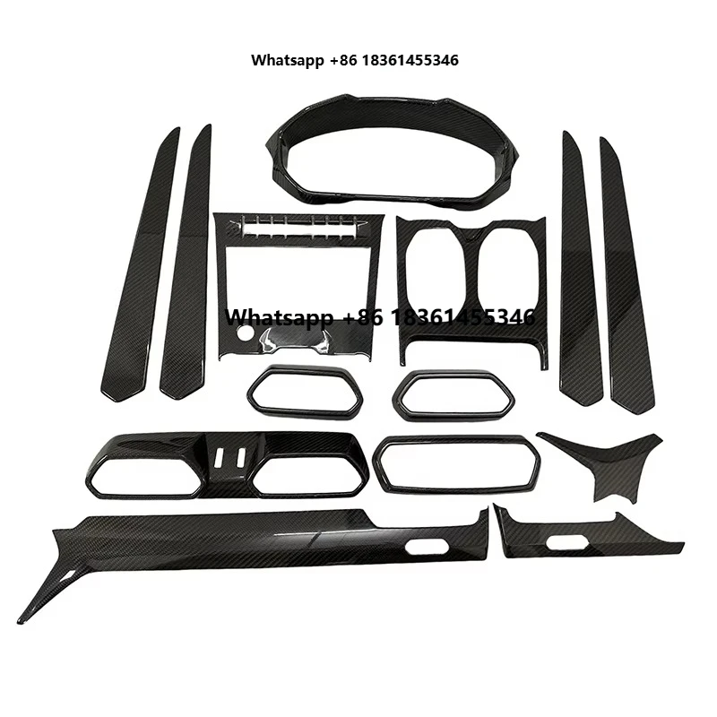 For URUS OEM Style Dry Carbon Fiber Car Interiors Car Central Control Trim Dashboard Decorations