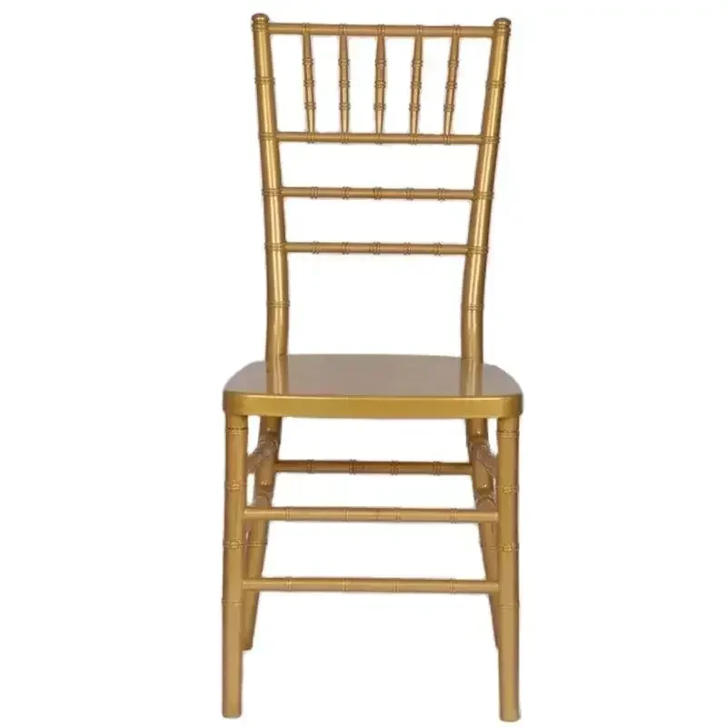 Wholesale Gold Resin Plastics Material Detachable Chiavari Chair Wedding Beauty Salon Individual Cadeira Furniture