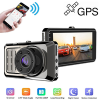 Dash Cam Front Rear Camera 1080P Full HD Driving Loop Video Recorder GPS WiFi Car DVR Parking Monitor Black Box Auto Dashcam