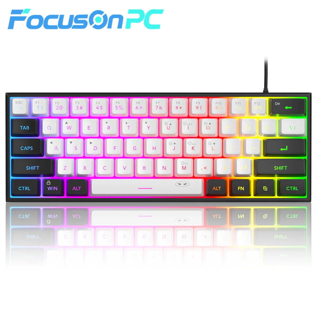 Gaming Keyboard And Mouse For Xbox - FocusOnPC 61키 울트라 미니 게이밍 키보드