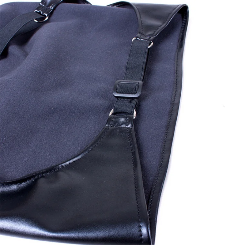 BDSM دور اللعب فو ملابس داخلية نسائية من الجلد مع مثير قابل للتعديل مفتوحة المنشعب الورك المعانقة تنورة وسط للنساء الكبار لعبة الجنس لعب #5