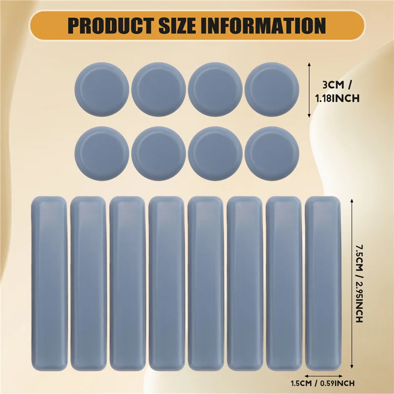 ABGR-16 pces móveis desliza sliders de ptfe auto-adesivo móveis desliza conjunto quadrado redondo para móveis fáceis mover