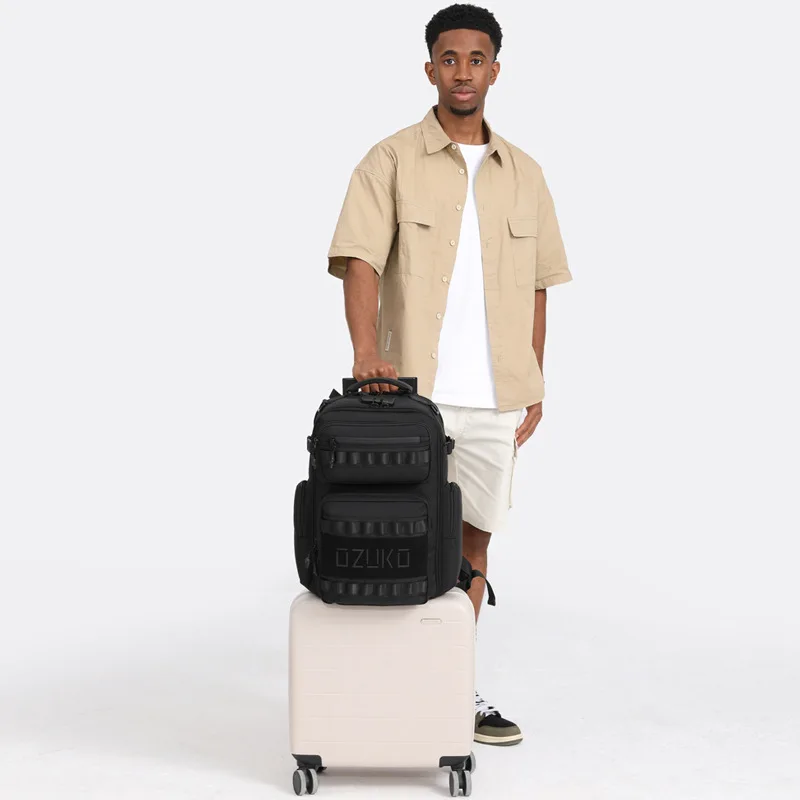 حقيبة ظهر أوزوكو ذات سعة كبيرة ومقاومة للماء والتآكل وخفيفة الوزن ومتعددة الوظائف وحقيبة رياضية خارجية