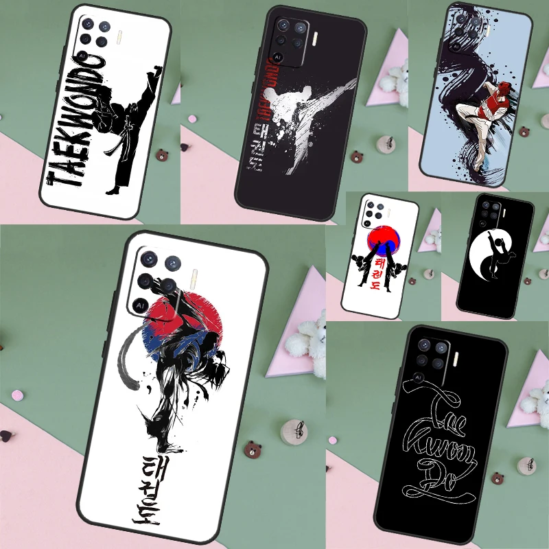 Kungfu Taekwondo Case For OPPO A74 A54 A94 A78 A98 A17 A77 A52 A72 A93 A15 A16 A76 A96 A5 A9 A57S A53S A54S