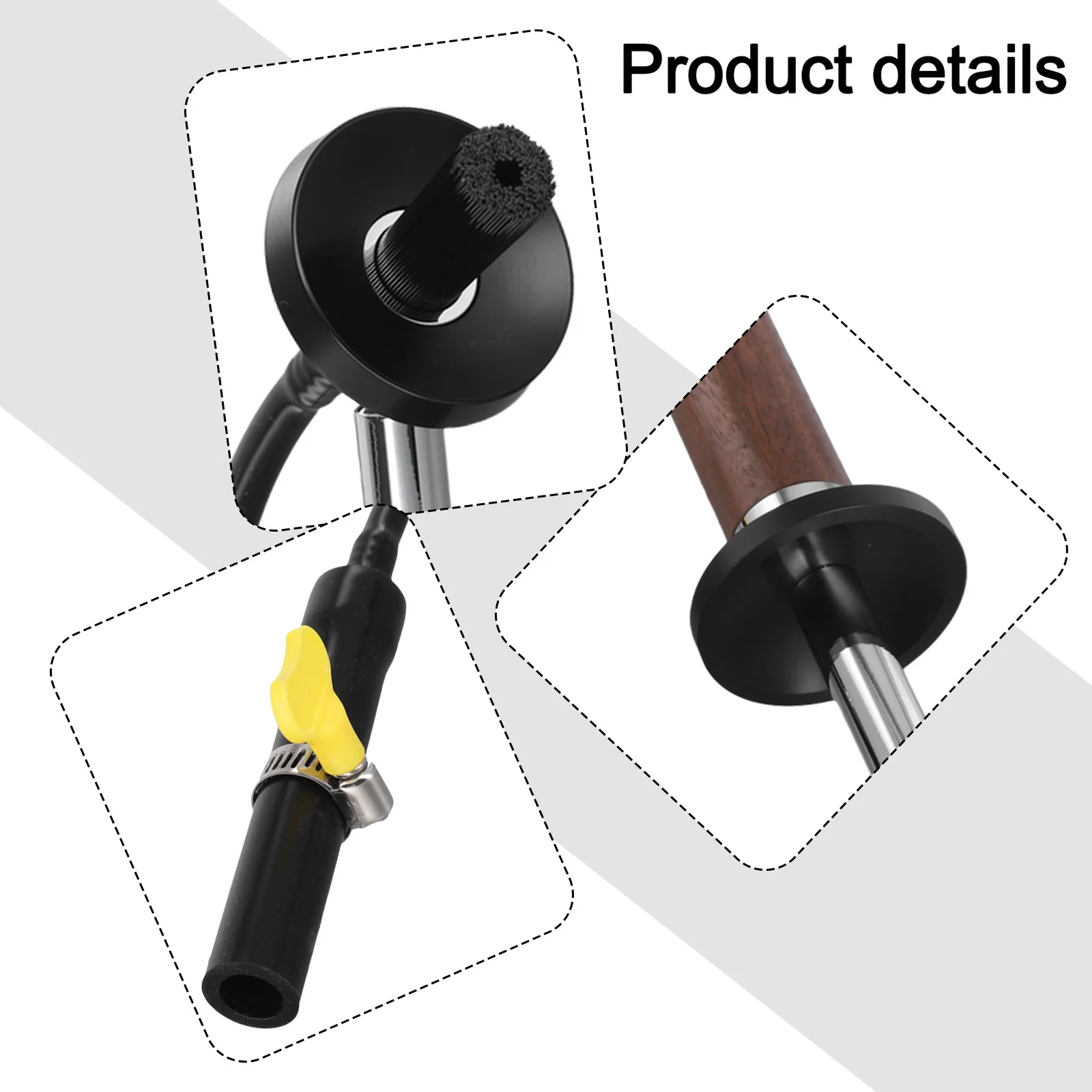 for espresso Cleaning Brush with Wooden Handle and Silicone Steam Vent for Safe and Effective Coffee Machine Maintenance
