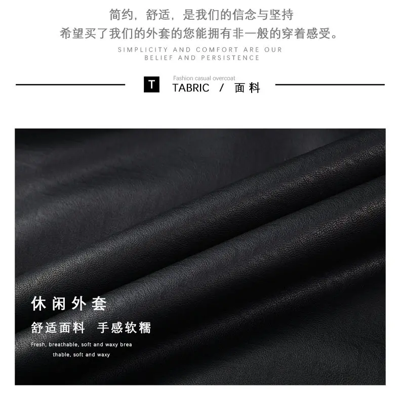 Hohe Qualität männer Casual Faux Leder Ente Unten Jacken Winter Streetwear Warme Puffer Mäntel Verdicken Pelz Kragen Tops Unten Parkas – Detail 2