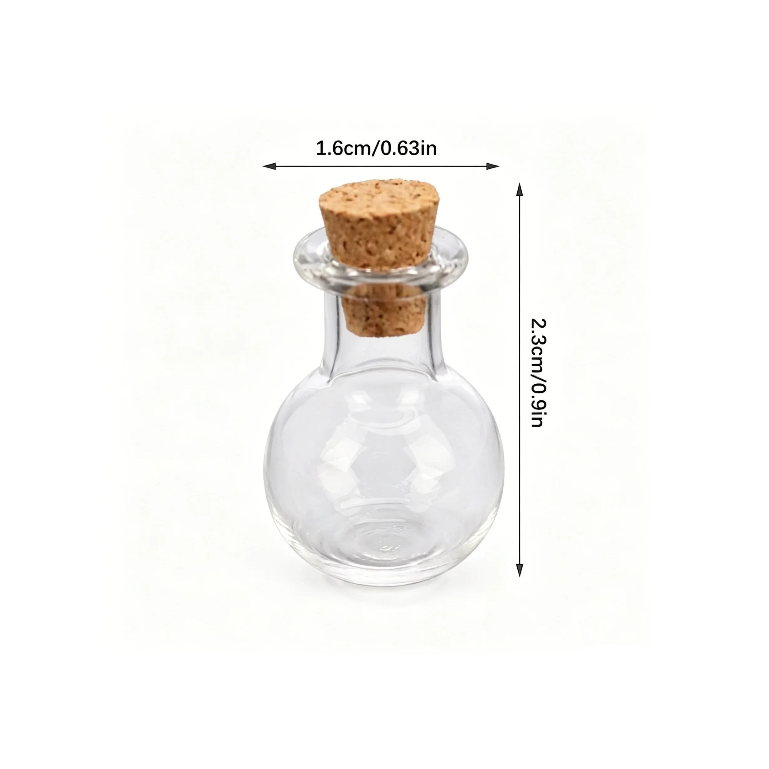 10 Uds. Botellas pequeñas de vidrio, botella de poción en miniatura, mini frascos de vidrio con tapón de corcho para boda