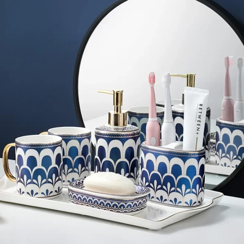 Accesorios de baño, dispensador de jabón de cocina, dispensador de jabón de manos, botella con bomba de emulsión de cerámica, dispensador de champú, decoración de botellas