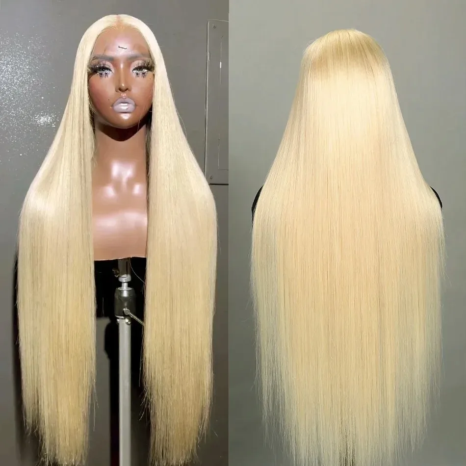 Straight 30 32 Inch 613 Honey Blonde 180 Density 13x4 lace Front Wigs 13x6 HD Transparent Lace Frontal Human Hair Wig Brazilian