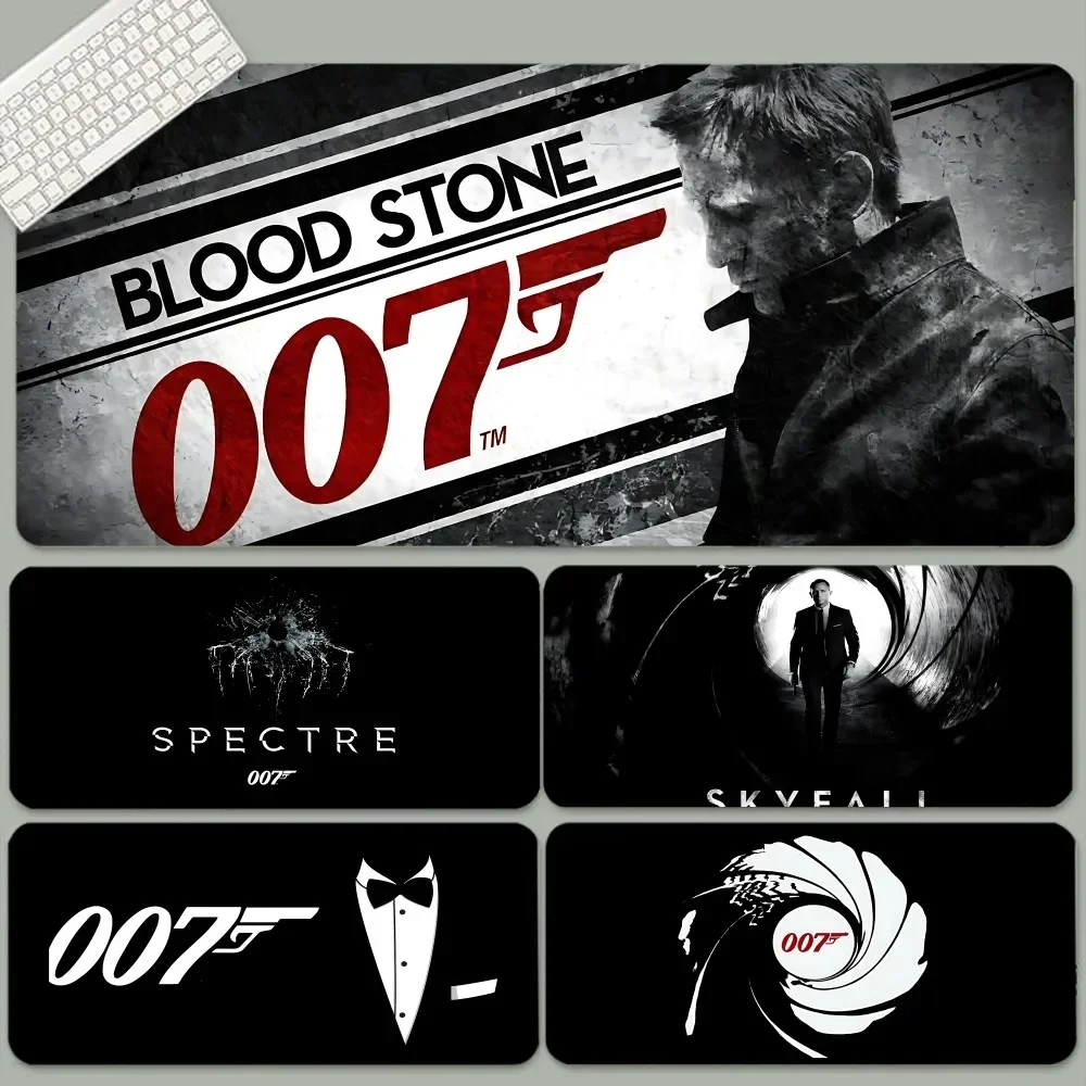 Película clásica j-james b-bond 007, alfombrilla grande y gruesa para ratón de 90x40cm, teclado para juegos de gran tamaño, alfombrilla para mesa de portátil para dormitorio de adolescentes