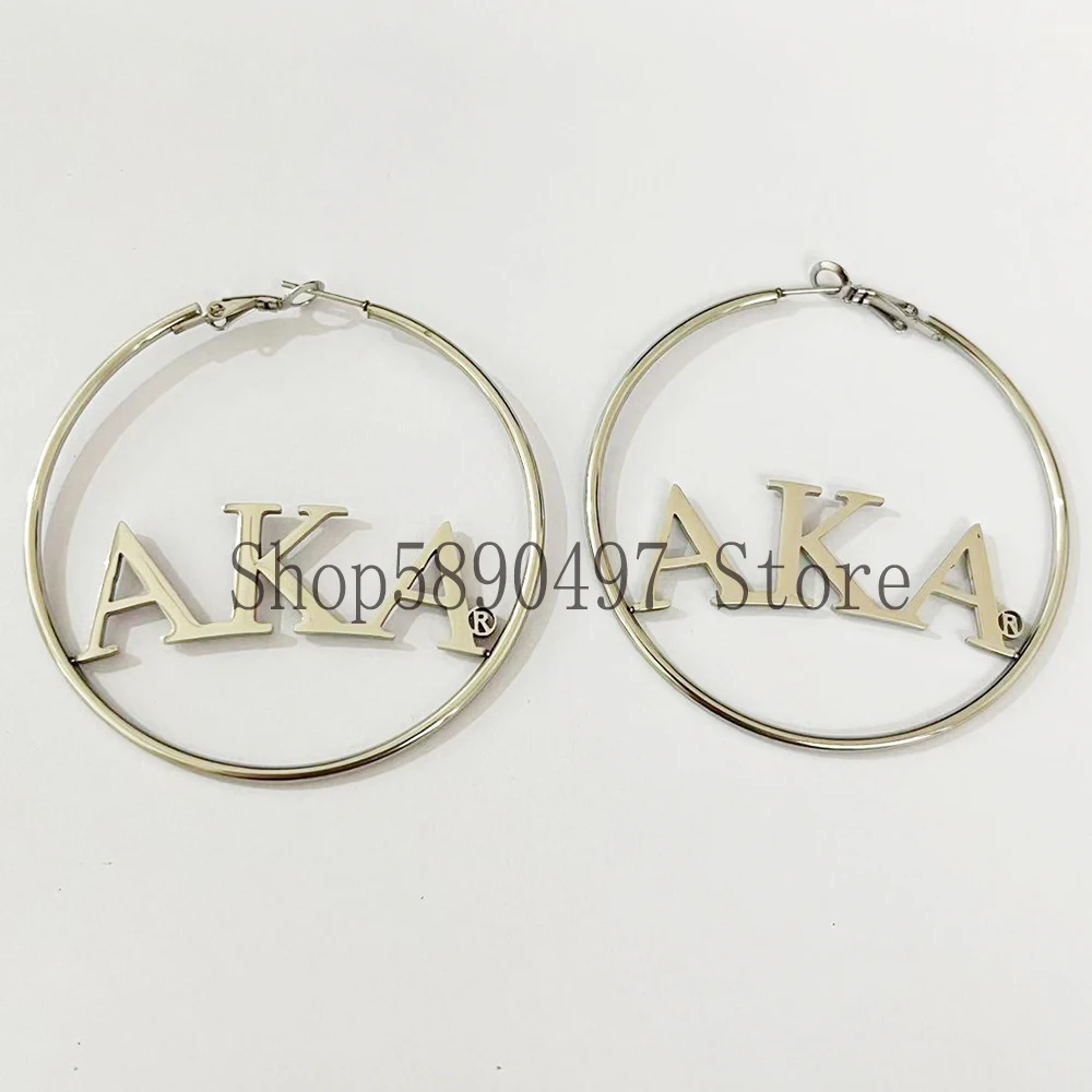 Greek Association Jewelry Stainless Steel Letter Women's Earrings