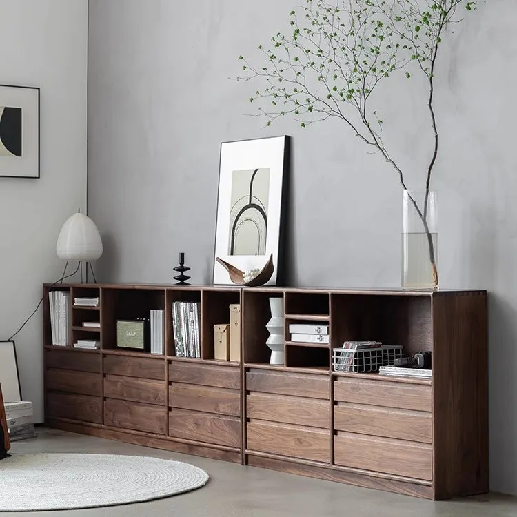 

Customizable North American Black Walnut Full Solid Wood Bookcase