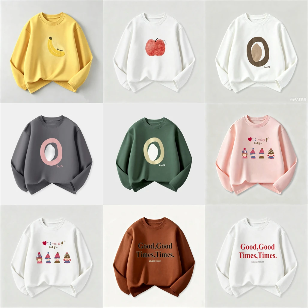 Cartoon TShirt Children Spring Summer Clothing Pure Cotton Crewneck Base Shirt Toddler New Design Lovely Tees Casual Loose Tops