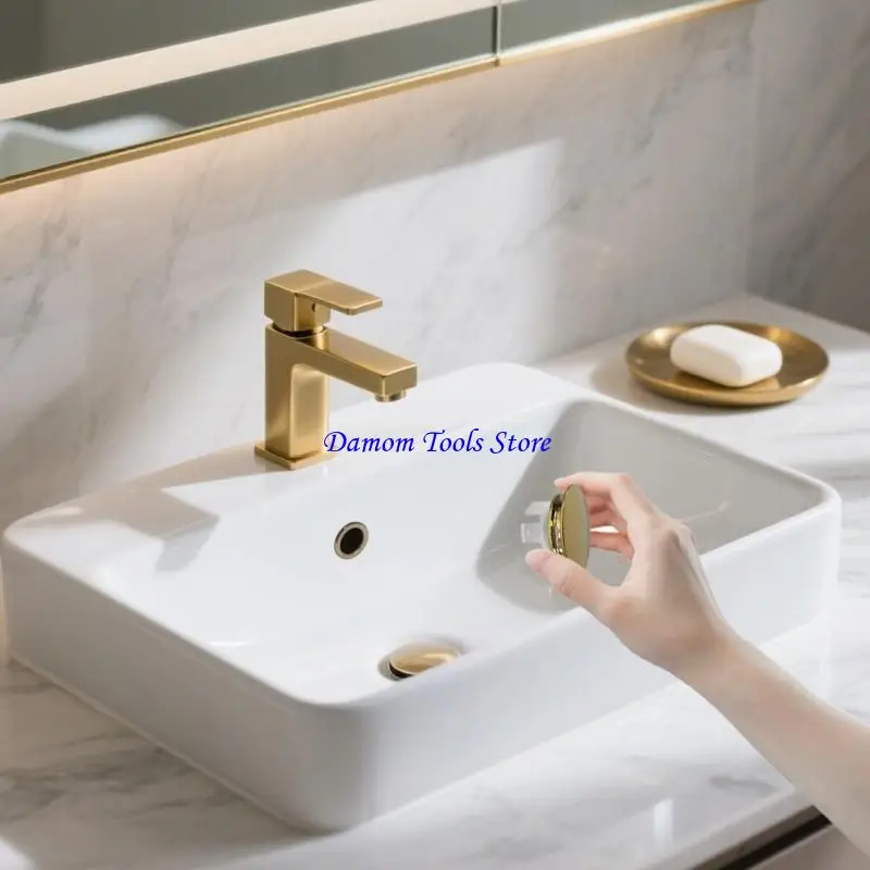 57BE 2Pcs Wash Basin Double Layer Round Overflow Plug Bath Sink Anti Overflow Rings Drain Hole Cover Easy to Install