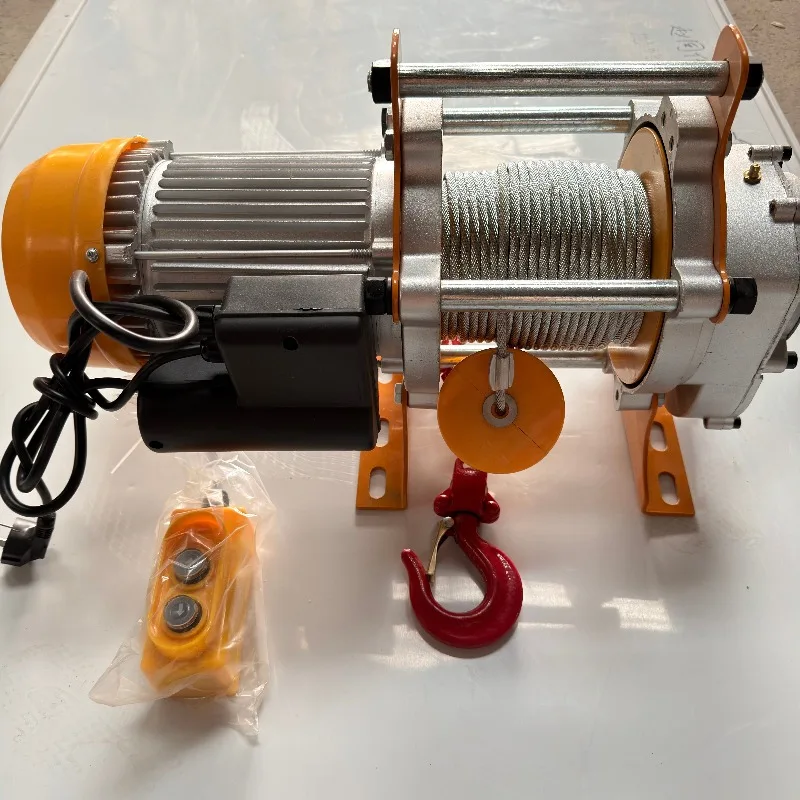 500Kg-1500kg load aluminum shell electric winch 220V waterproof, suitable for off-road trailer traction