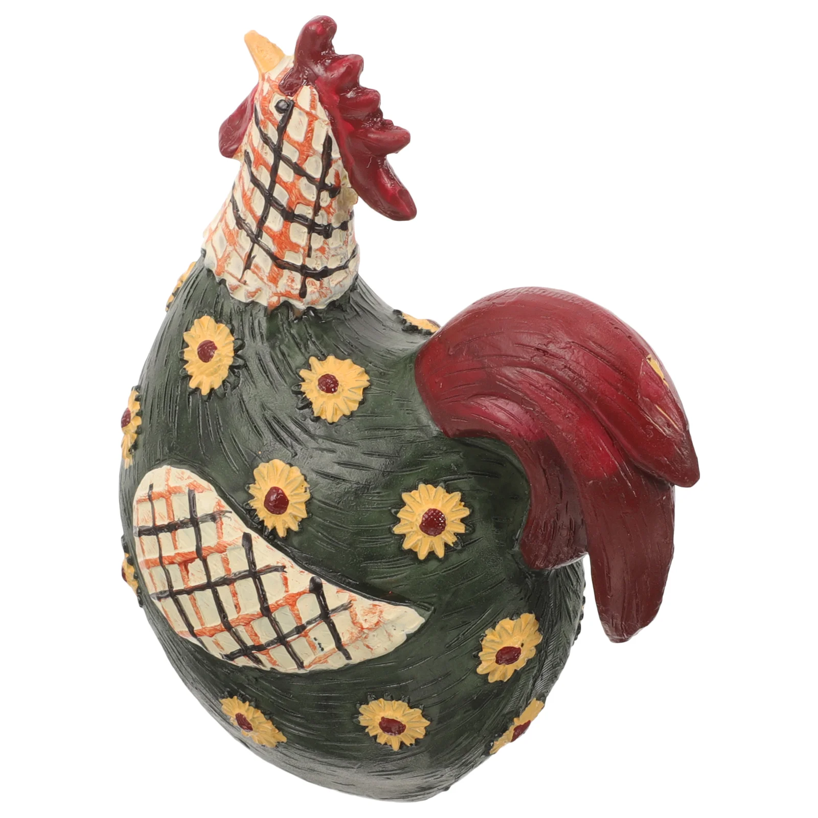 Rooster Statue Resin Rooster Figurine Resin Chicken Farm Animal Garden Sculpture Rooster Model