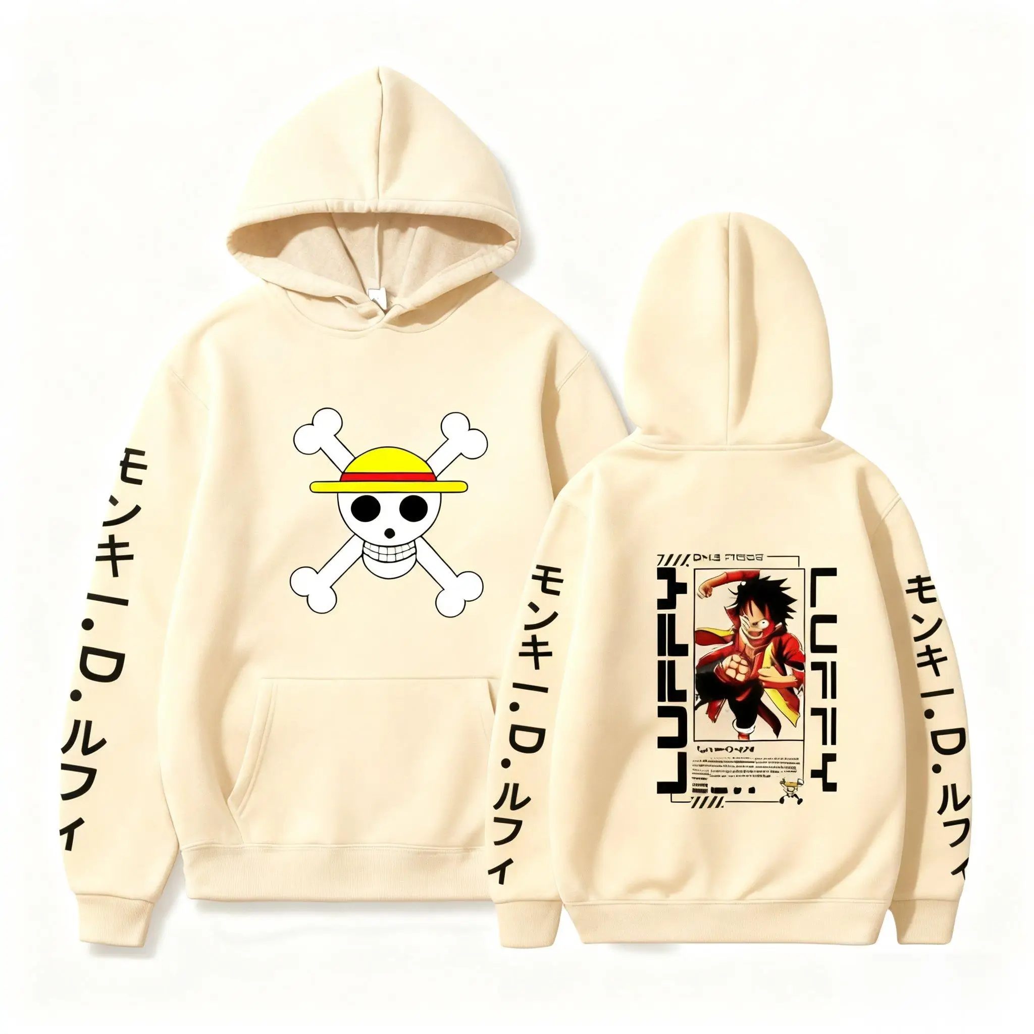 One Piece Anime Hoodie Monkey D. Luffy Grafikdruck Sweatshirt Männer Frauen Casual Pullover Jacke Cosplay Streetwear Fashion 2026