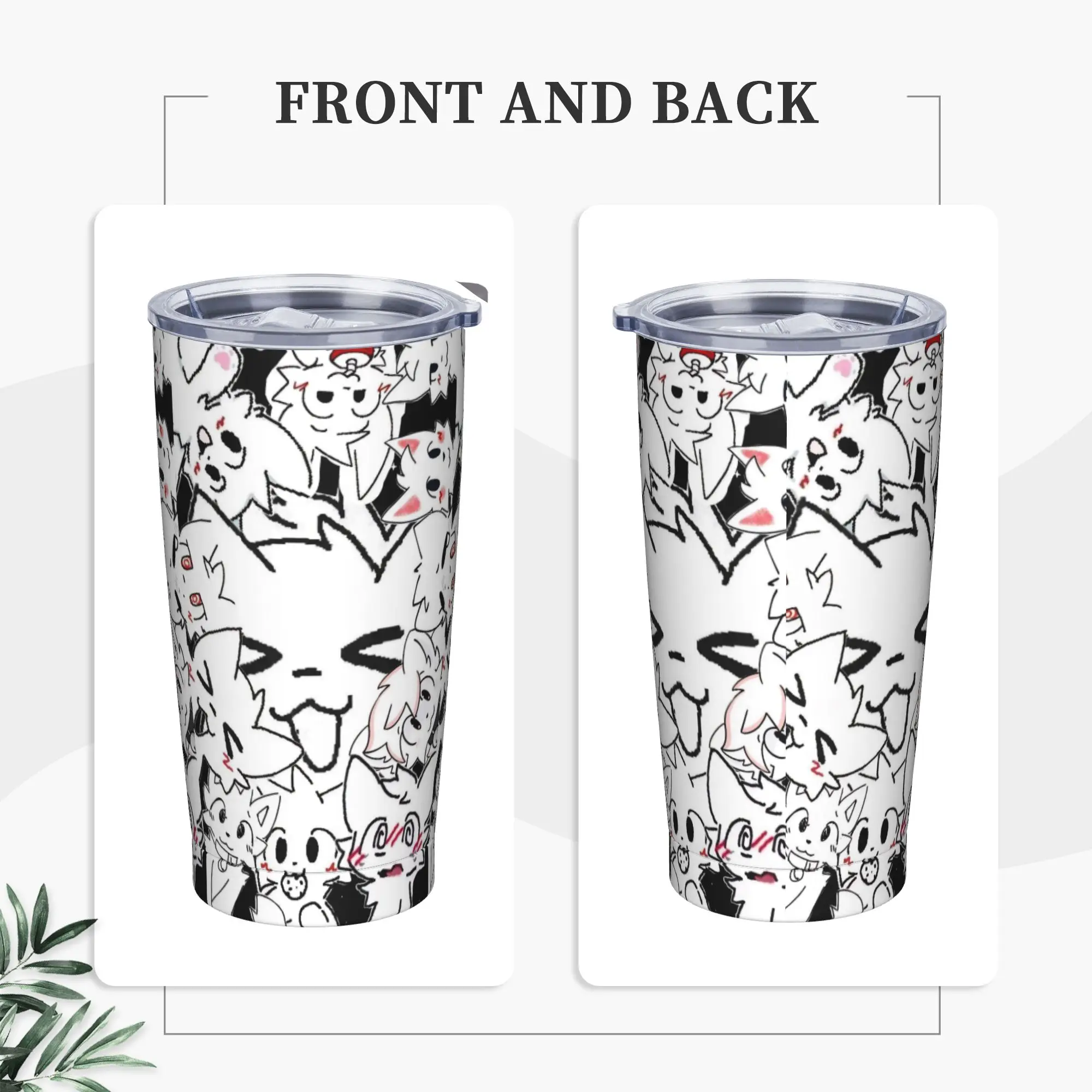 Boykissers Silly Tumbler Vacuum Insulated Cat Coffee Cups Vacuum Flask Office Home Mugs Hot Cold Drink, 20oz