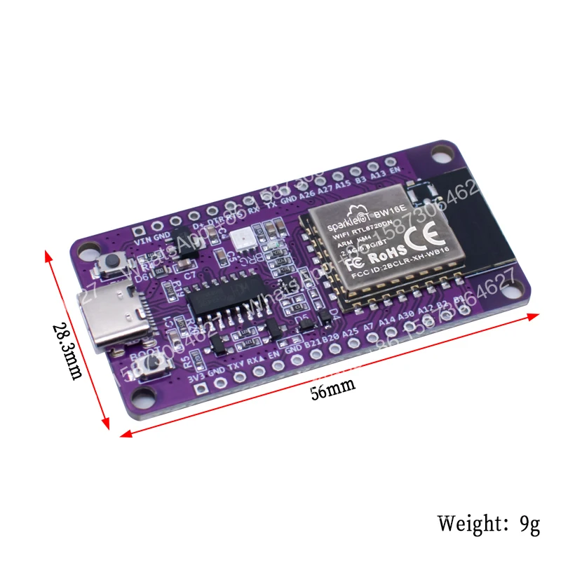 rtl8720dn-dual-band-wifi-bluetooth-ble-module-nicemcu-bw16-development-board-supports-arduino