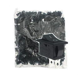 3 Color 100/200pcs 21x15mm 2pin SPST switch on off Snap-in Position Snap Rocker Boat switch 6A 250V copper high quality 21*15mm