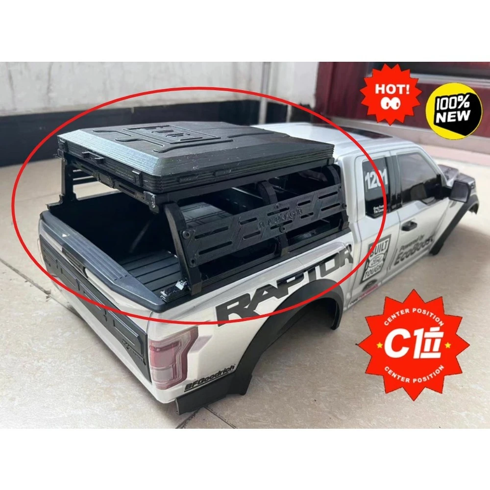 RC Crawler DIY Upgrade Parts Rear Tray Roll Cage Multi-purpose Extension Bracket Customized For KM F150 1/8 RC Truck Accessory