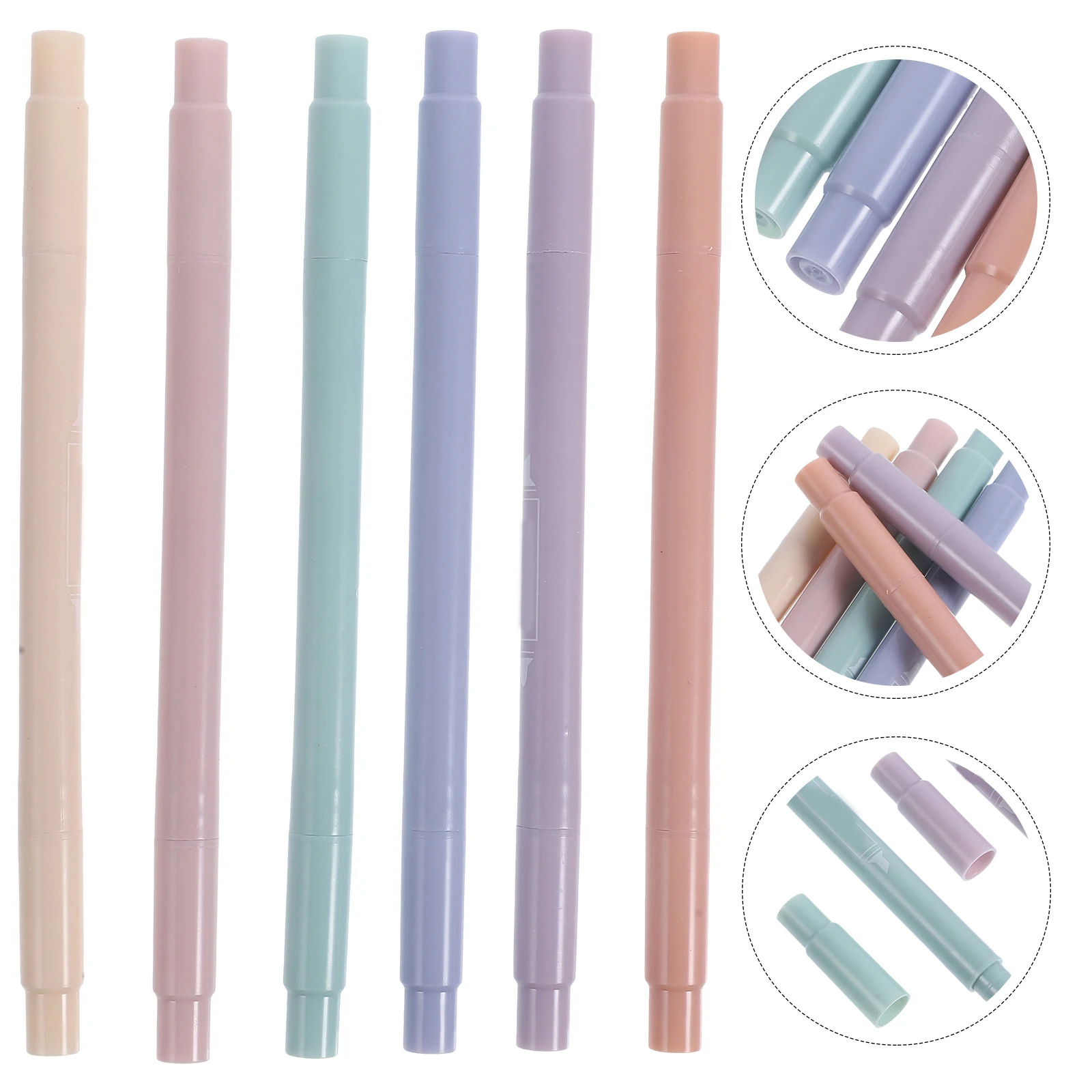 

6 Pcs Highlighter Journaling Highlighters Thin Small Pen Pens Liquid for School Book Colour Pencil Markers