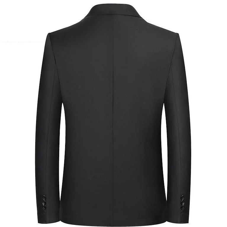 Man Blazer Autumn Fashion Slim Solid Color Long Sleeve Male Suit Coat Single-breasted Pocket Versatile Business Men Outerwear