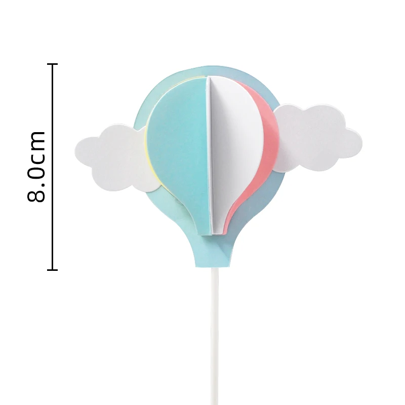 Pilot-Bären-Kuchendekorationen: Bären fliegen das Flugzeug mit Wolken, Sternen und Leiter für Kinder, alles Gute zum Geburtstag, Babyparty-Dekorationsrequisiten – Detail 21