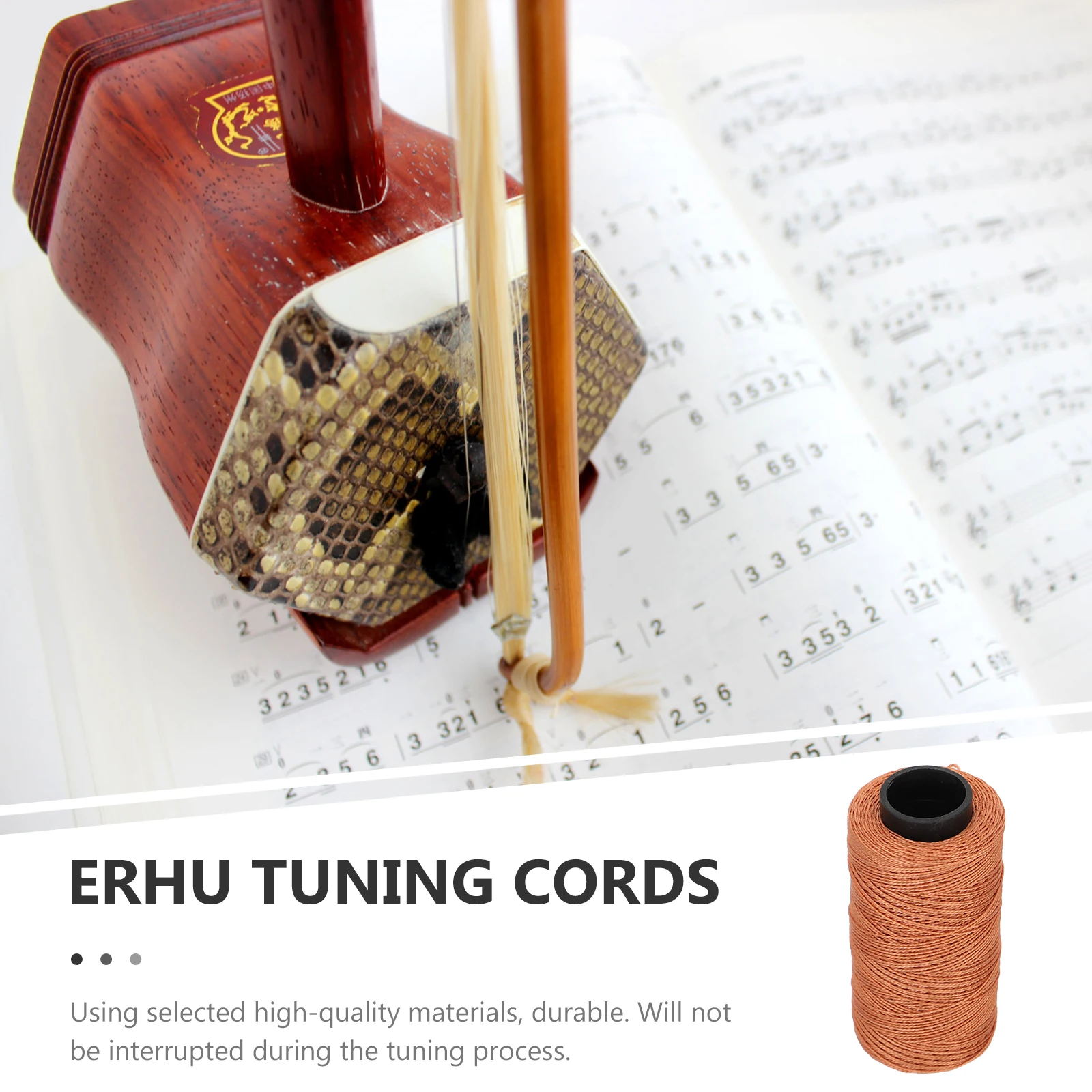 

1 Roll Golden Orange Qinjin Line Erhu Tuning Cable Smooth Operation Fine Workmanship Wax Coated Durability Guaranteed